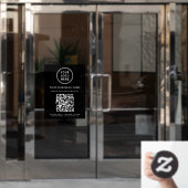 Autocollant Pour Fenêtre Simple logo de business code QR noir (Porte de bureau)
