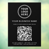 Autocollant Pour Fenêtre Simple logo de business code QR noir (Feuille 3)