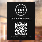 Autocollant Pour Fenêtre Simple logo de business code QR noir (Feuille 2)