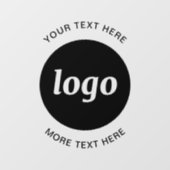 Autocollant Pour Fenêtre Simple Logo et Texte d'Entreprise (Feuille)