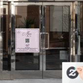 Autocollant Pour Fenêtre *~* Simple MENU Minimal QR Clôture de fenêtre Past (Porte de bureau)
