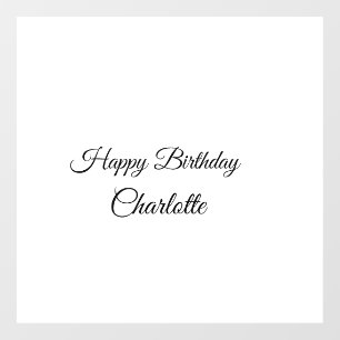 Autocollant Pour Fenêtre SIMPLE MINIMAL.CUTIE AJOUTER NOM BÉBÉ joyeux anniv