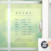 Autocollant Pour Fenêtre Simple minimal Élégant Noir Horaires d'ouverture H (Maison)