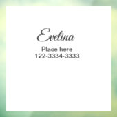 Autocollant Pour Fenêtre Simple minimum ajouter votre nom texte place ville (Feuille 3)