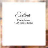 Autocollant Pour Fenêtre Simple minimum ajouter votre nom texte place ville (Feuille 2)