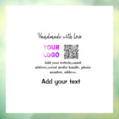 Autocollant Pour Fenêtre Simple minimum q r code ajouter logo code d'analys (Feuille 3)