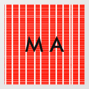 Autocollant Pour Fenêtre Simple monogramme ajouter votre nom lettre man min