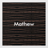 Autocollant Pour Fenêtre Simple monogramme ajouter votre nom lettre man min (Feuille)