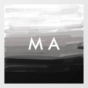 Autocollant Pour Fenêtre Simple monogramme ajouter votre nom lettre man min