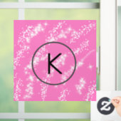 Autocollant Pour Fenêtre simple monogramme blanc monogramme rose parties sc (Maison)