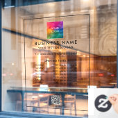 Autocollant Pour Fenêtre Simple numérisation Tarifs Tarifs Business Code QR (Fenêtre de café)