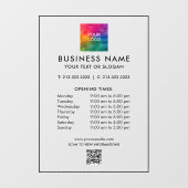 Autocollant Pour Fenêtre Simple numérisation Tarifs Tarifs Business Code QR (Feuille)