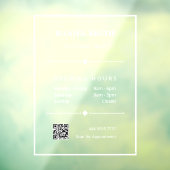 Autocollant Pour Fenêtre Simple White Business Office QR Code Heures d'ouve (Feuille 3)