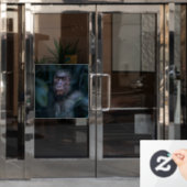 Autocollant Pour Fenêtre Singe dans la jungle (Porte de bureau)