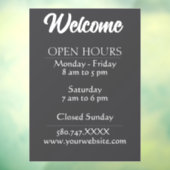 Autocollant Pour Fenêtre Site d'accueil et d'heures d'ouverture (Feuille 3)