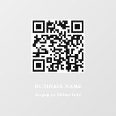 Autocollant Pour Fenêtre Site Web de code QR Lien de script blanc Affaires (Feuille)