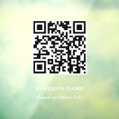 Autocollant Pour Fenêtre Site Web de code QR Lien de script blanc Affaires (Feuille 3)