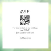 Autocollant Pour Fenêtre site web de mariage rsvp q r code ajouter nom text (Feuille 3)