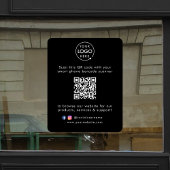 Autocollant Pour Fenêtre Site Web d'entreprise | QR Code Moderne Design Noi