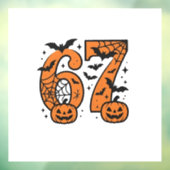 Autocollant Pour Fenêtre Six sept mèmes Halloween 67 Mason Éffrayant (Feuille 3)