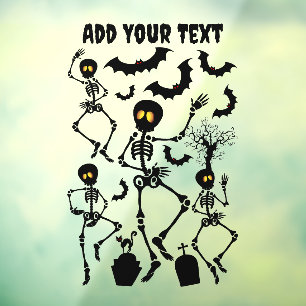 Autocollant Pour Fenêtre Skeletons d'Halloween Macabre Dance