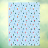 Autocollant Pour Fenêtre Skiers Snowboarders Moguls Winter Sport Ski Shop (Feuille 3)