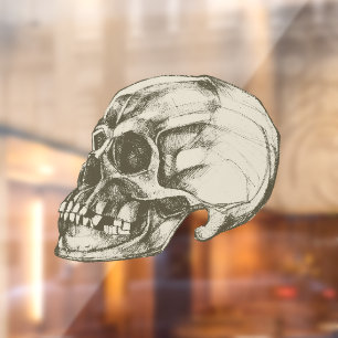 Autocollant Pour Fenêtre Skull & Bones Halloween