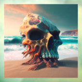 Autocollant Pour Fenêtre Skull on the beach (Feuille 3)