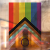 Autocollant Pour Fenêtre SlipperyJoe Intersex Progrès Fierté Drapeau arc-en (Feuille 2)