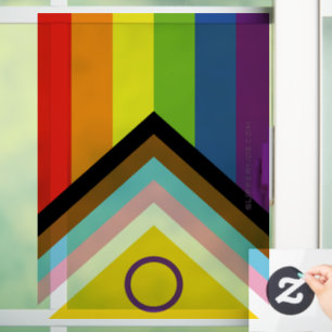 Autocollant Pour Fenêtre SlipperyJoe Intersex Progrès Fierté Drapeau arc-en