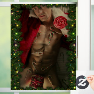 Autocollant Pour Fenêtre SlipperyJoe mâle poitrine six pack estomac torse n