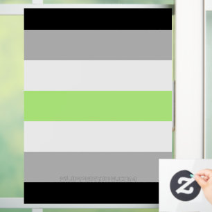 Autocollant Pour Fenêtre SlipperyJoe's Agender Pride Drapeaux gay cadeaux L