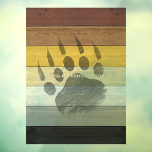 Autocollant Pour Fenêtre SlipperyJoe's Bear Pride drapeau de la texture du (Feuille 3)