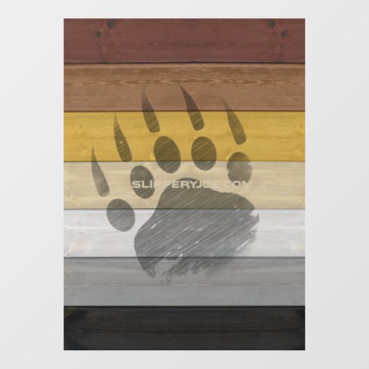 Autocollant Pour Fenêtre SlipperyJoe's Bear Pride drapeau de la texture du (Feuille)