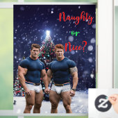 Autocollant Pour Fenêtre SlipperyJoe's décoré enneigé de Noël tre (Maison)