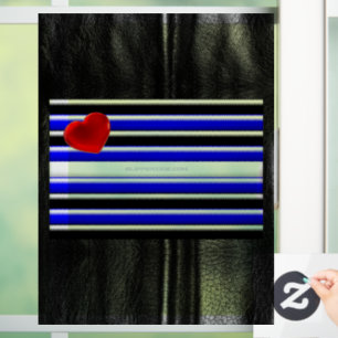 Autocollant Pour Fenêtre SlipperyJoe's Gay Leather Pride drapeau royal noir