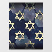 Autocollant Pour Fenêtre SlipperyJoe's Happy Hanoukka multiple Star de Davi (Feuille)