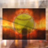 Autocollant Pour Fenêtre SlipperyJoe's jaune balle de feu de balle de feu r (Feuille 2)