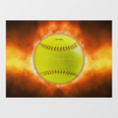 Autocollant Pour Fenêtre SlipperyJoe's jaune balle de feu de balle de feu r (Feuille)