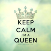 Autocollant Pour Fenêtre SlipperyJoe's Keep Calm Queen couronne joyaux a (Feuille 3)