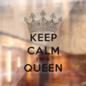 Autocollant Pour Fenêtre SlipperyJoe's Keep Calm Queen couronne joyaux a (Feuille 2)