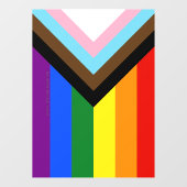 Autocollant Pour Fenêtre SlipperyJoe's Progress Pride Drapeaux gay cadeaux  (Feuille)