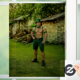 Autocollant Pour Fenêtre SlipperyJoe's Saint Patrick's Day festif lutin