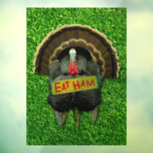 Autocollant Pour Fenêtre SlipperyJoe's Thanksgiving turkey grass manger du  (Feuille 3)