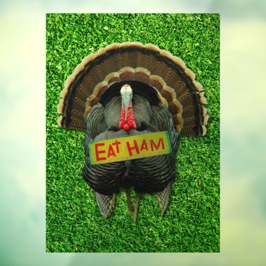 Autocollant Pour Fenêtre SlipperyJoe's Thanksgiving turkey grass manger du  (Feuille 3)