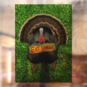 Autocollant Pour Fenêtre SlipperyJoe's Thanksgiving turkey grass manger du  (Feuille 2)