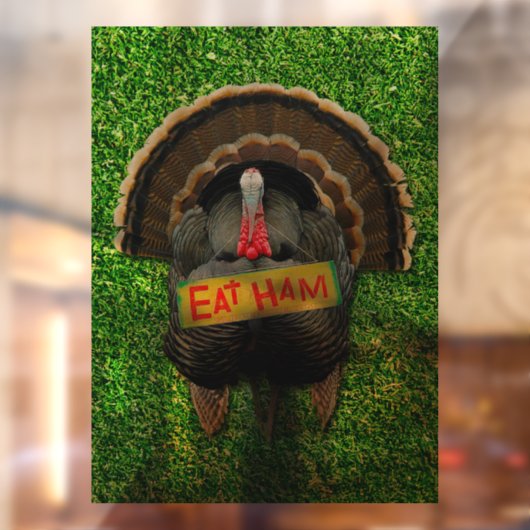 Autocollant Pour Fenêtre SlipperyJoe's Thanksgiving turkey grass manger du  (Feuille 2)