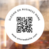 Autocollant Pour Fenêtre Slogan Business Name Professional Company QR Code (Feuille 2)