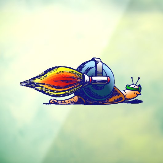 Autocollant Pour Fenêtre Snail de fusée (Feuille 3)