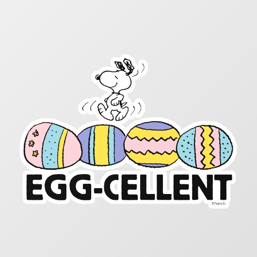 Autocollant Pour Fenêtre Snoopy à l'oeuf Pâques (Feuille)